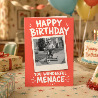 Cartão de Aniversário Personalizado Divertido de A