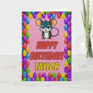 Cartão de Aniversário Personalizado Divertido do R