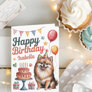 Cartão de aniversário personalizado do adorável ca