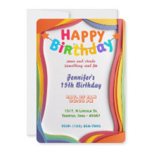 Cartão de Aniversário Personalizado do Arco-Íris O