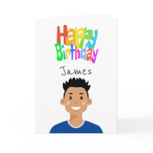 Cartão de Aniversário Personalizado do Avatar