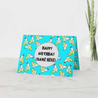 Cartão de Aniversário Personalizado do Cartoon de 