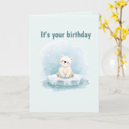 Cartão de Aniversário Personalizado do Ursinho Pol