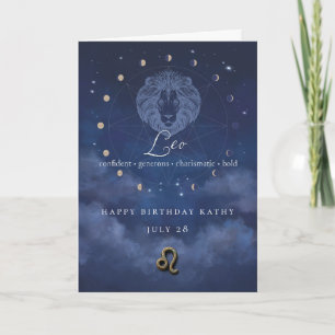 Cartão de Aniversário Personalizado do Zodíaco de