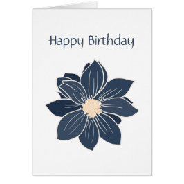 Cartão de Aniversário Personalizado Flor de Dália