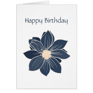 Cartão de Aniversário Personalizado Flor de Dália