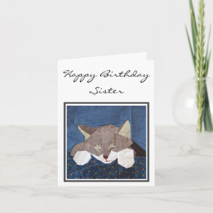 Cartão de Aniversário Personalizado - Gatinho Ador