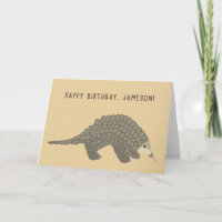Cartão de Aniversário Personalizado Pangolin