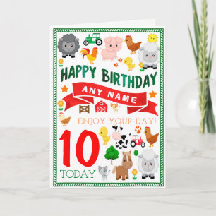 Cartão de Aniversário Personalizado para Animais d