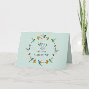 Cartão de aniversário personalizado para beija-flo