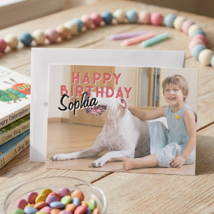 Cartão de Aniversário Personalizado para Crianças