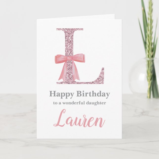 Cartão de aniversário personalizado para ela - let (Frente)