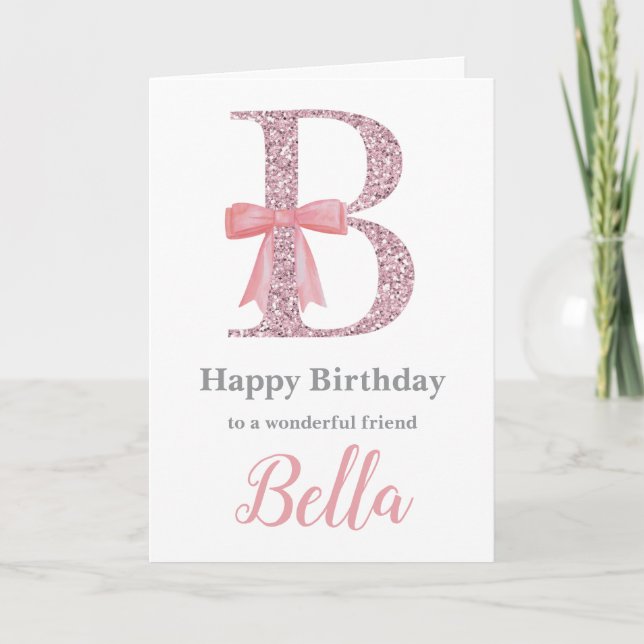 Cartão de aniversário personalizado para ela - let (Frente)