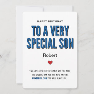 Cartão de Aniversário Personalizado para Filho Mui