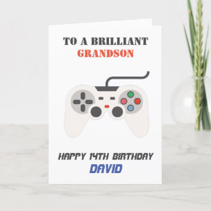 Cartão de aniversário personalizado para jogos