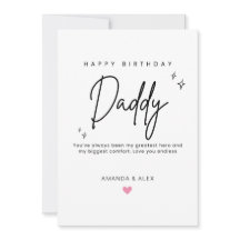 Cartão de Aniversário Personalizado para Pai Simpl