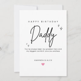 Cartão de Aniversário Personalizado para Pai Simpl