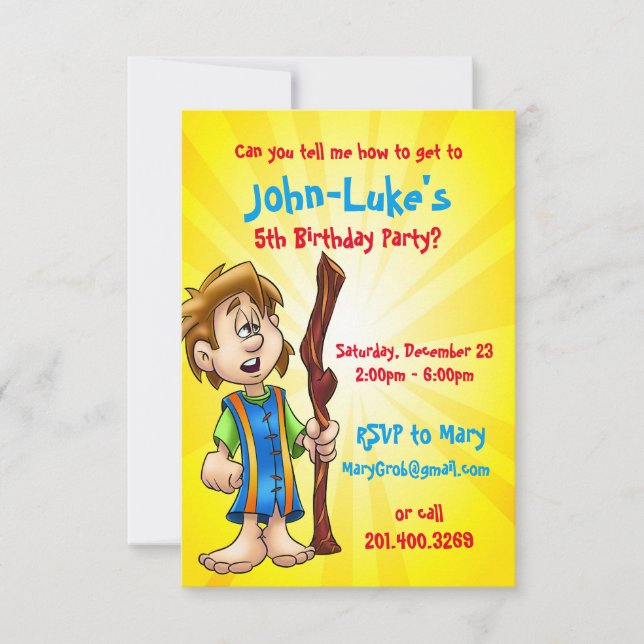 cartão de aniversário personalizado para rapaz (Frente)