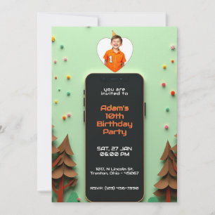 Cartão de Aniversário Personalizado para Smartphon