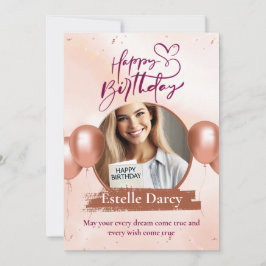 Cartão de aniversário personalizado para tipografi