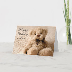 Cartão de Aniversário Personalizado - Teddy Fofo