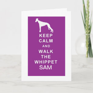 Cartão de aniversário personalizado WHIPPET