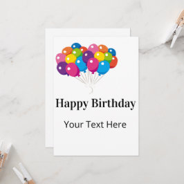 Cartão de aniversário personalizável