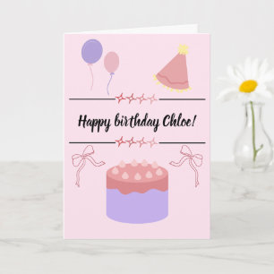 Cartão de aniversário personalizável