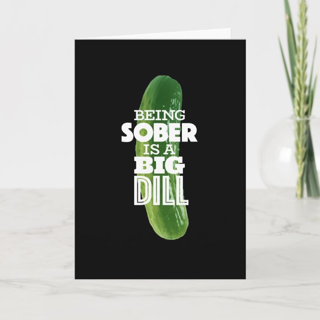 Cartão de aniversário personalizável Big Dill Sobe (Frente)