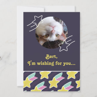 Cartão de aniversário personalizável com padrão de
