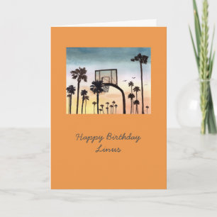 Cartão de aniversário personalizável das Palm T