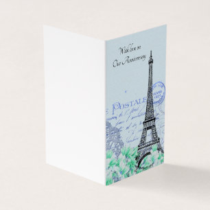 Cartão de aniversário personalizável de Paris