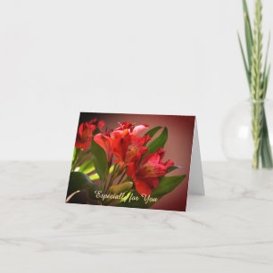 Cartão de Aniversário Personalizável dos Lírios Ve