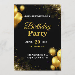 Cartão de aniversário personalizável na moda