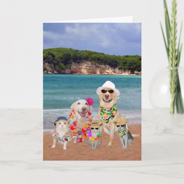 Cartão de aniversário personalizável no Havaí (Frente)