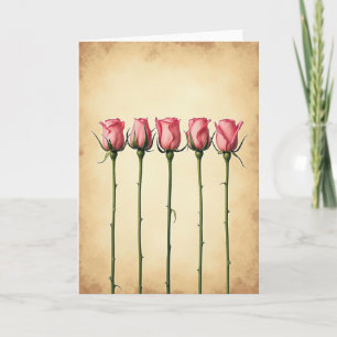 Cartão de Aniversário Pétala de Rosa