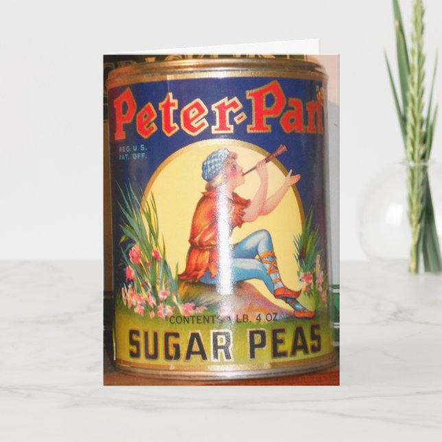 Cartão de Aniversário "Peter Pan Sugar Peas" (Frente)