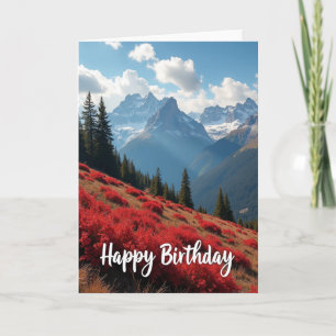 Cartão de Aniversário Picos Alpinos