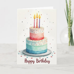 Cartão de Aniversário Pintado