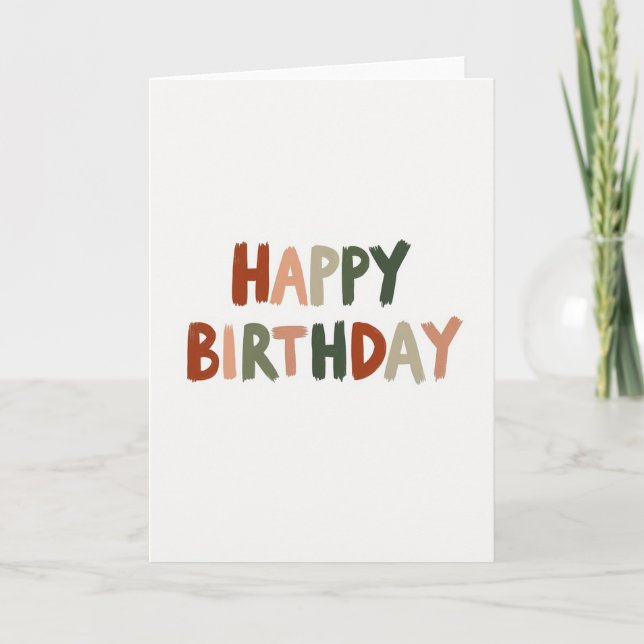 Cartão de Aniversário Pintado à Mão (Frente)