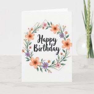 Cartão de Aniversário Pintado Doce
