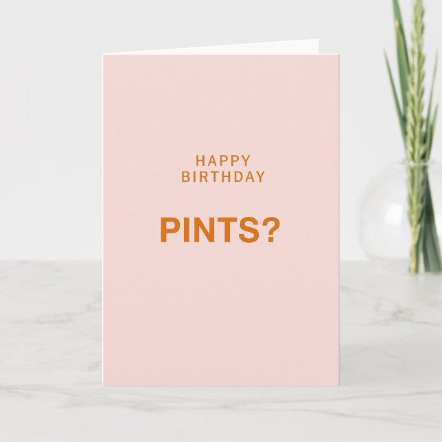 Cartão de Aniversário Pints (Frente)