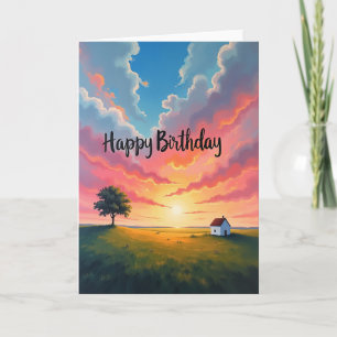 Cartão de Aniversário Pintura do Céu
