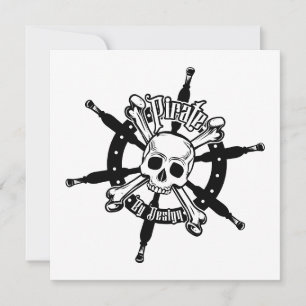 Cartão de aniversário pirata