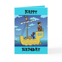 Cartão de aniversário #pirate pelo dalDesignNZ