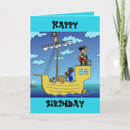 Cartão de aniversário #pirate pelo dalDesignNZ