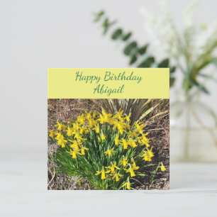Cartão de Aniversário Plano primavera amarelo Da