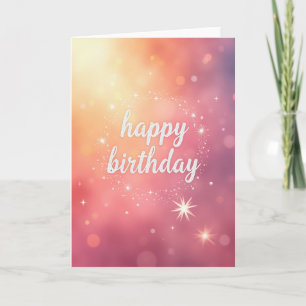 Cartão de Aniversário Poeira de Estrelas Radiante