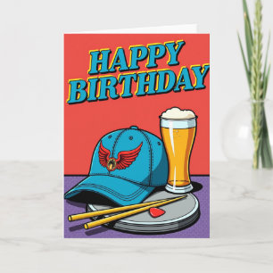 Cartão de Aniversário Pop Art de Feliz Aniversário