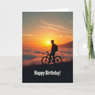 Cartão de Aniversário Pôr do Sol de Aventura